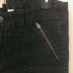 Black Denim Moto skinny jeans J.Crew